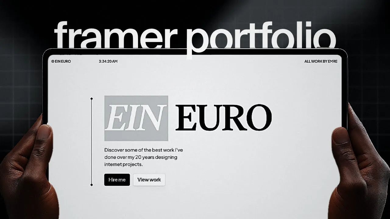 Popular Framer Portfolio Course